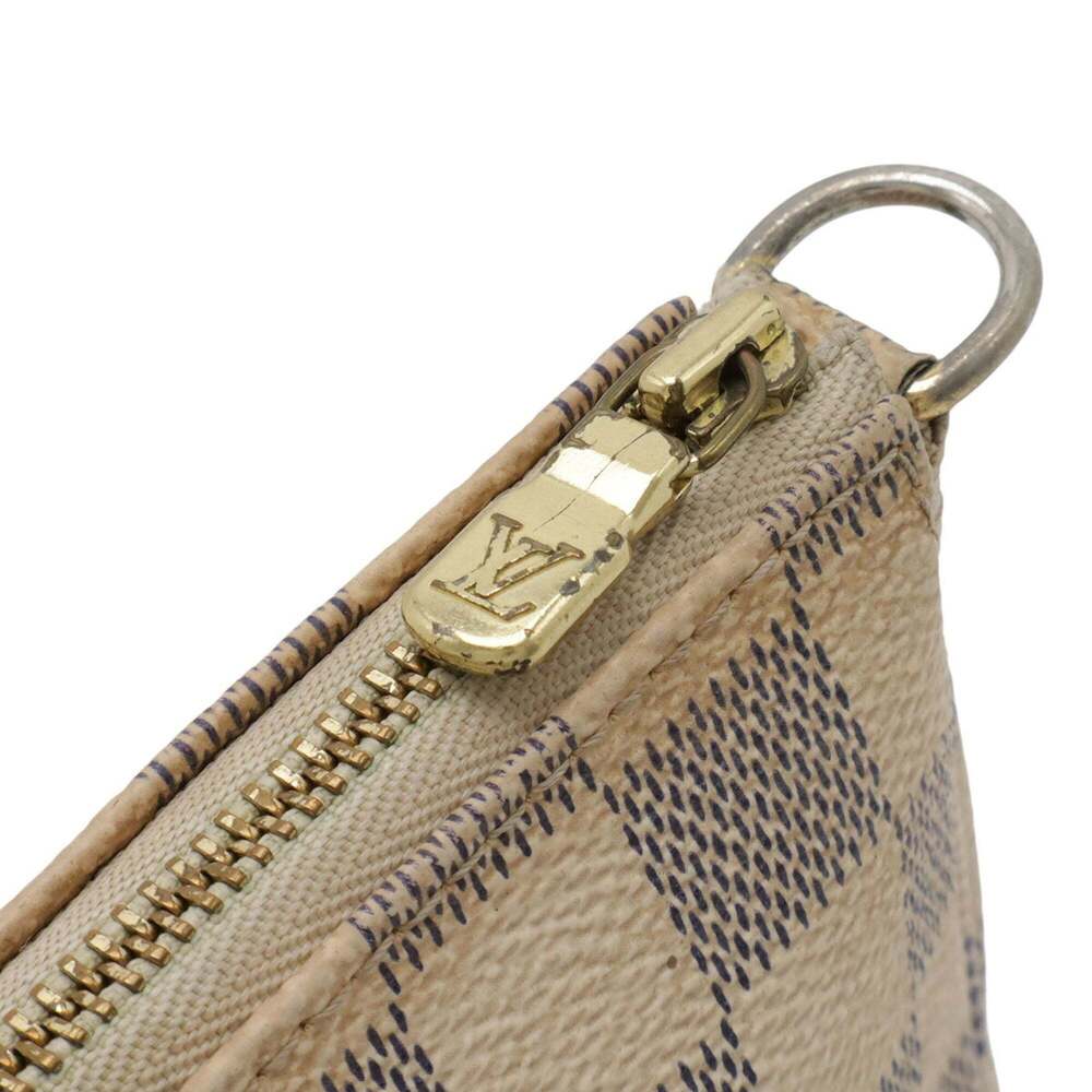 LOUIS VUITTON Damier Azur Pochette Accessory Bag Pouch Handbag Shoulder N51986 - Picture 5 of 9